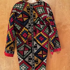 Vintage Uzbek Suzani Needlework Chapan Coat